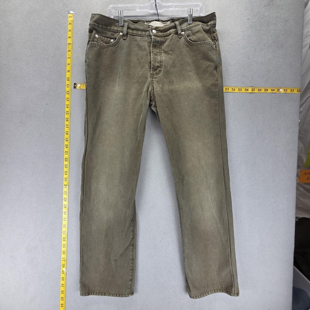 Vintage Diesel Jeans Mens Green Daze Button Fly Made In Italy Fits 34x30